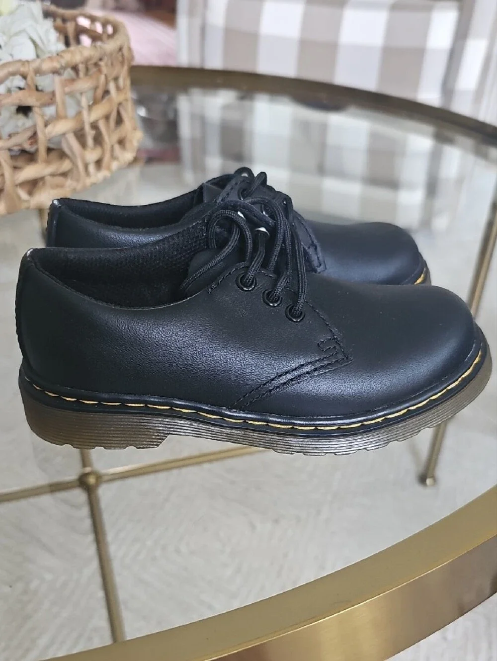 Dr. Martens Men's Black Chukka Boots with Tan Sole Trim